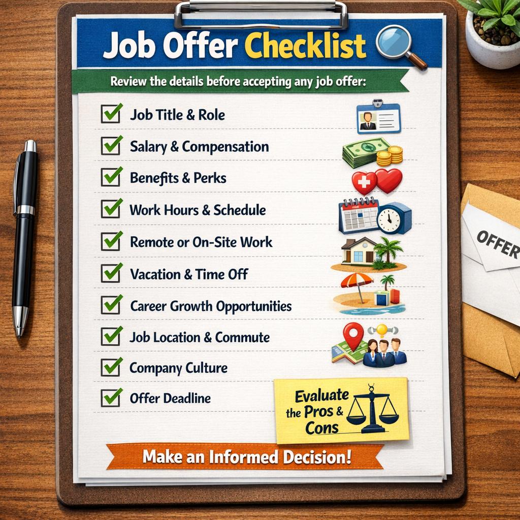 ¿Qué detalles reviso siempre antes de aceptar una oferta de empleo? Mi checklist personal para evitar errores