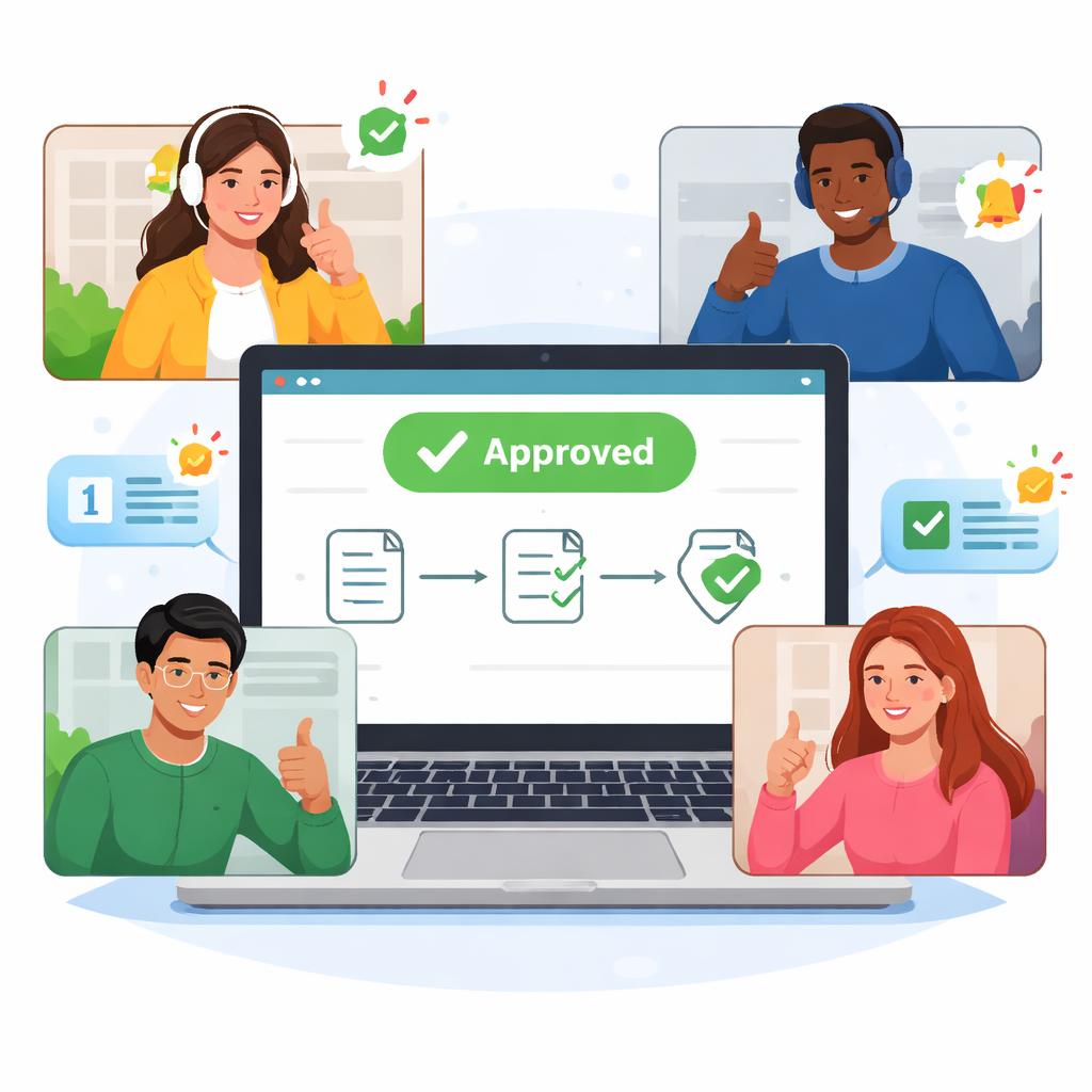 Automatización de flujos de aprobación en entornos remotos empresariales